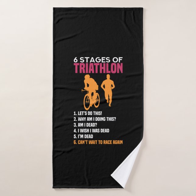 Triathlon - 6 Bühnen Triathlon Badehandtuch (Badehandtuch)