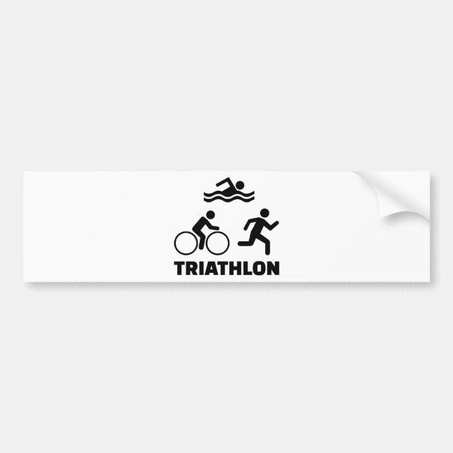 Triathlon Autoaufkleber (Vorne)