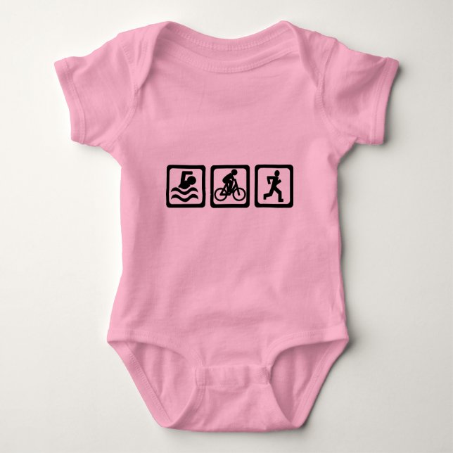 Triathlon Baby Strampler (Vorderseite)