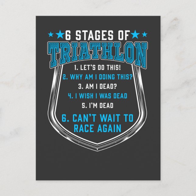 Triathlon Bühnen Triathlete Runner Biker Postkarte (Vorderseite)