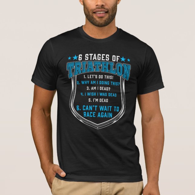 Triathlon Bühnen Triathleten Schwimmer T-Shirt (Vorderseite)