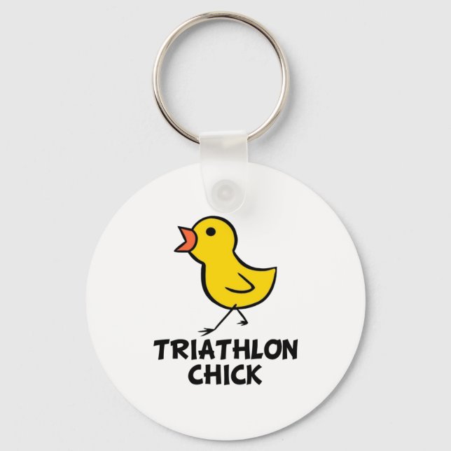 Triathlon Chick Schlüsselanhänger (Vorderseite)