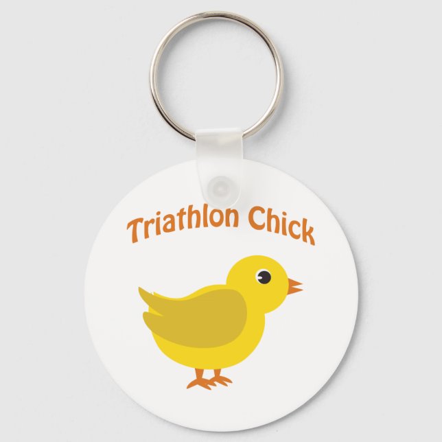 Triathlon Chick Schlüsselanhänger (Vorderseite)