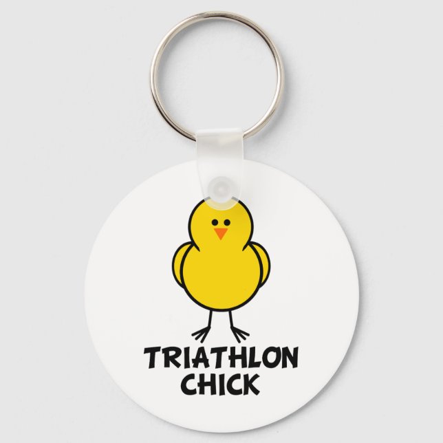 Triathlon Chick Schlüsselanhänger (Vorderseite)