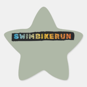 Triathlon Cool Design Stern-Aufkleber