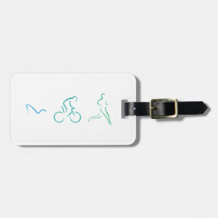 Triathlon cool Illustration Gepäckanhänger