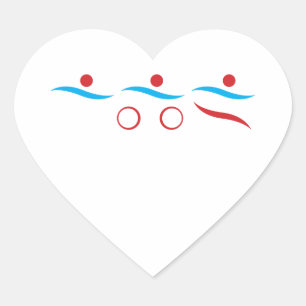 Triathlon cool moderne logo autocollant
