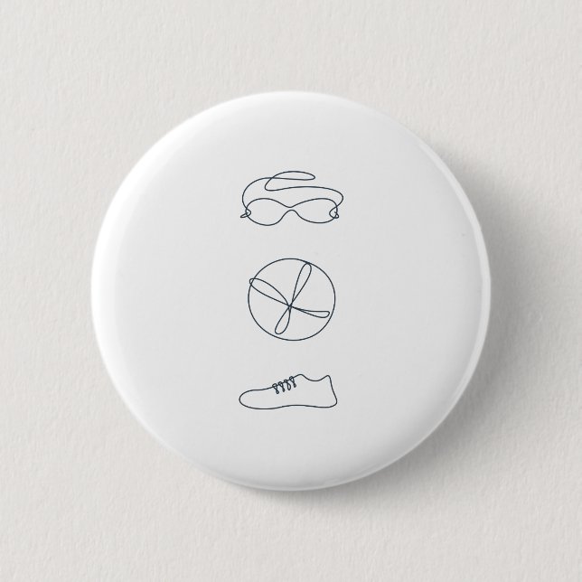 Triathlon cool neues Design Button (Vorderseite)