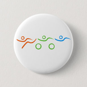 Triathlon cool und einzigartig Design Button