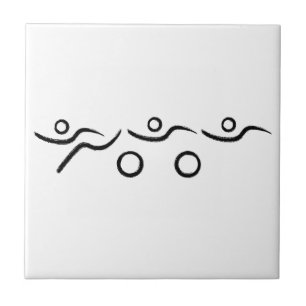 Triathlon cool und einzigartig Design Fliese