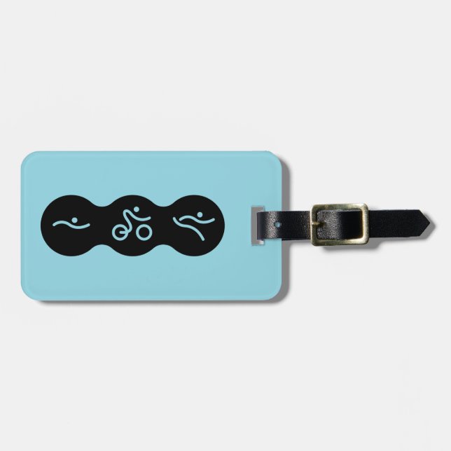 Triathlon cool und einzigartig Design Gepäckanhänger (Vorderseite horizontal)