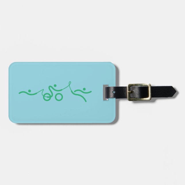 Triathlon cool und einzigartig Design Gepäckanhänger (Vorderseite horizontal)