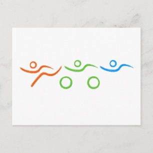 Triathlon cool und einzigartig Design Postkarte