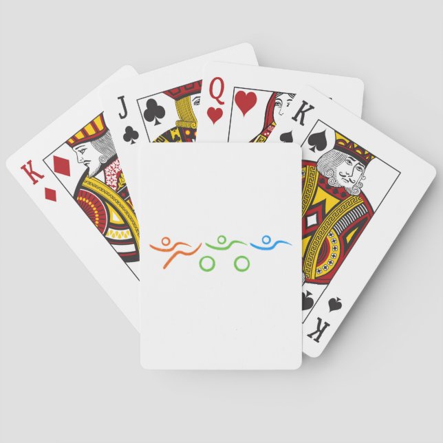 Triathlon cool und einzigartig Design Spielkarten (Rückseite)