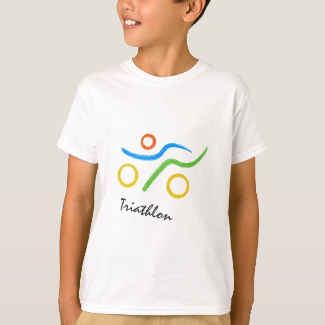 Triathlon cool und einzigartig Design T-Shirt (Vorderseite)
