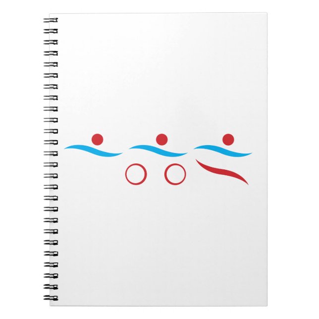 Triathlon coole Logo-Abbildung Notizblock (Vorderseite)