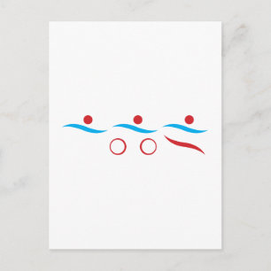 Triathlon coole Logo-Abbildung Postkarte