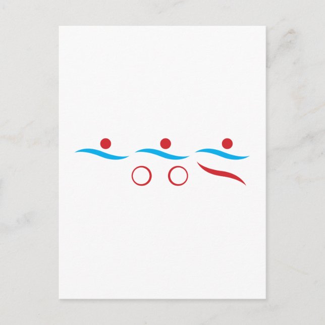 Triathlon coole Logo-Abbildung Postkarte (Vorderseite)