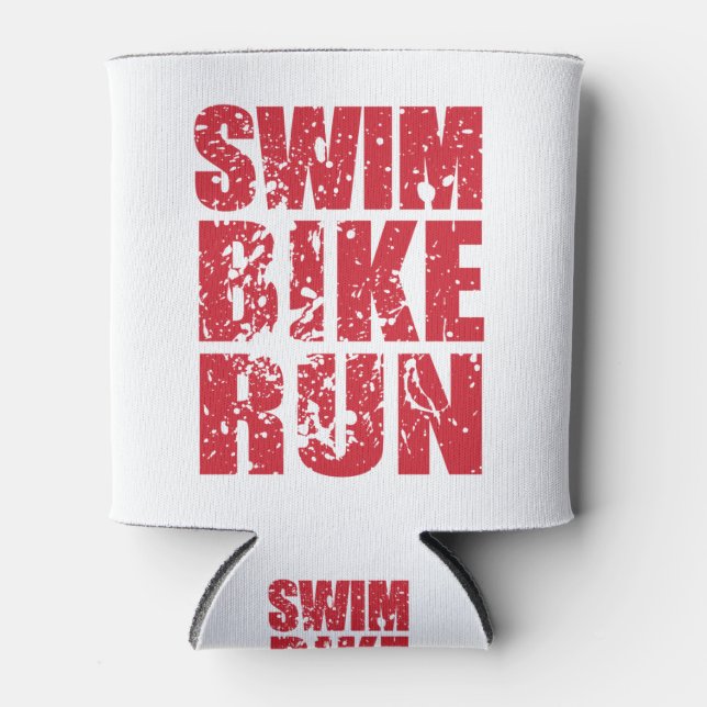 Triathlon-cooles Design Dosenkühler (Vorderseite)