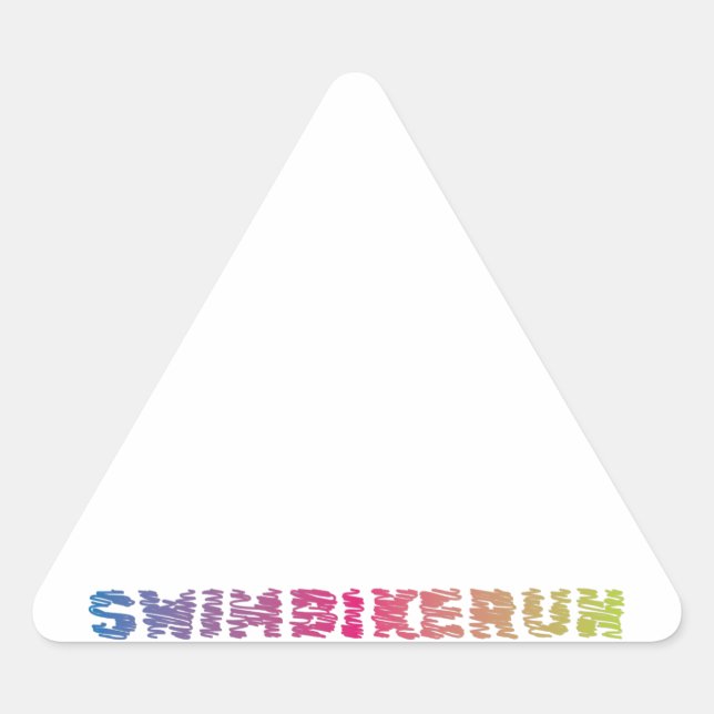 Triathlon-cooles Design Dreieckiger Aufkleber (Vorderseite)