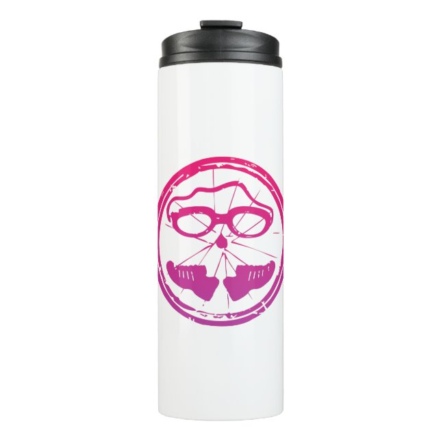 Triathlon-cooles Design Thermosbecher (Vorderseite)