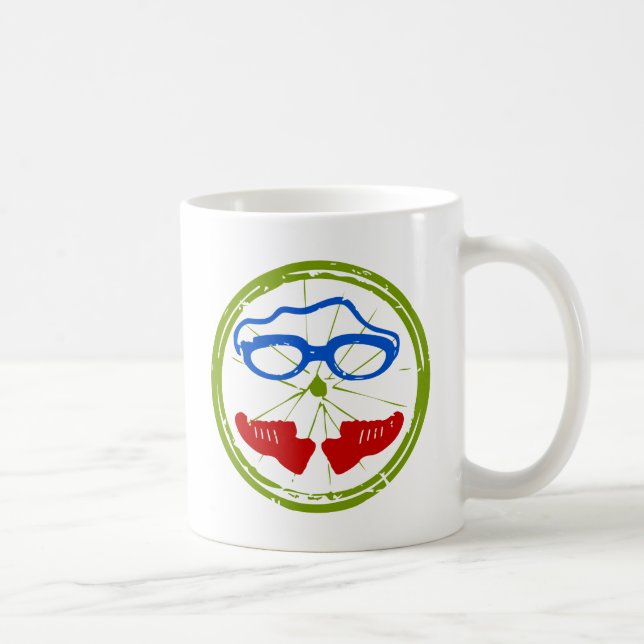 Triathlon cooles künstlerisches Design Kaffeetasse (Rechts)