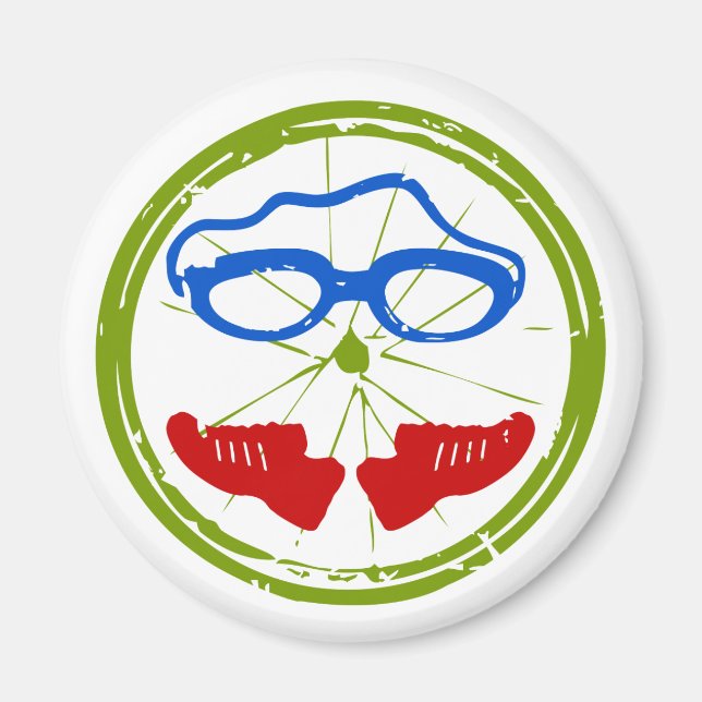 Triathlon cooles künstlerisches Design Magnet (Vorne)