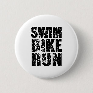 Triathlon-cooles Logo für alle Sportliebhaber Button