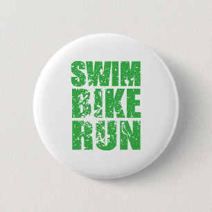 Triathlon-cooles Logo für alle Sportliebhaber Button