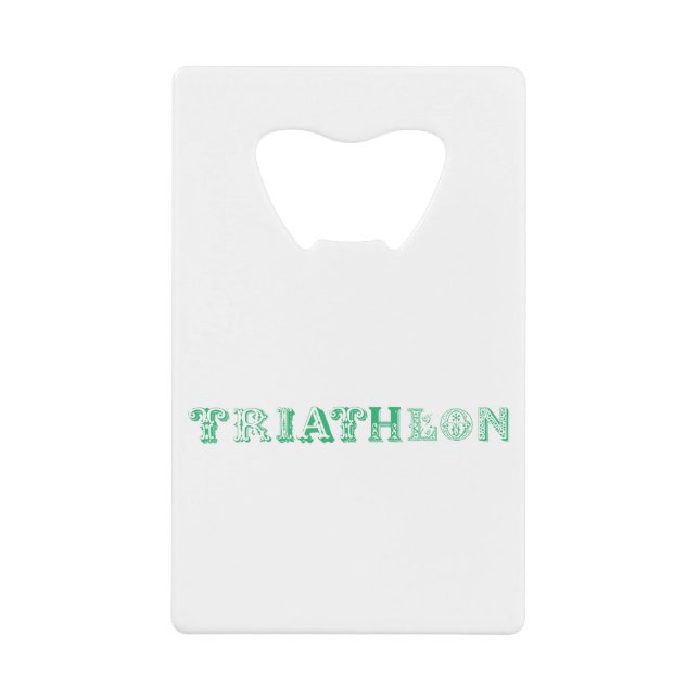 Triathlon-cooles Logo für alle Sportliebhaber Geldbeutel Flaschenöffner (Vorderseite)