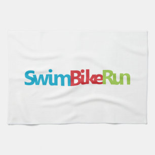 Triathlon-cooles Logo für alle Sportliebhaber Geschirrtuch