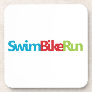 Triathlon-cooles Logo für alle Sportliebhaber Getränkeuntersetzer
