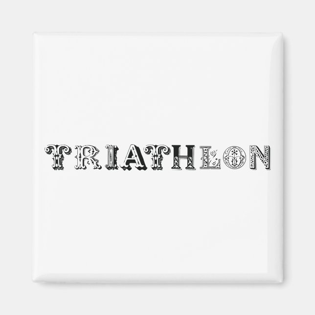 Triathlon-cooles Logo für alle Sportliebhaber Magnet (Vorne)