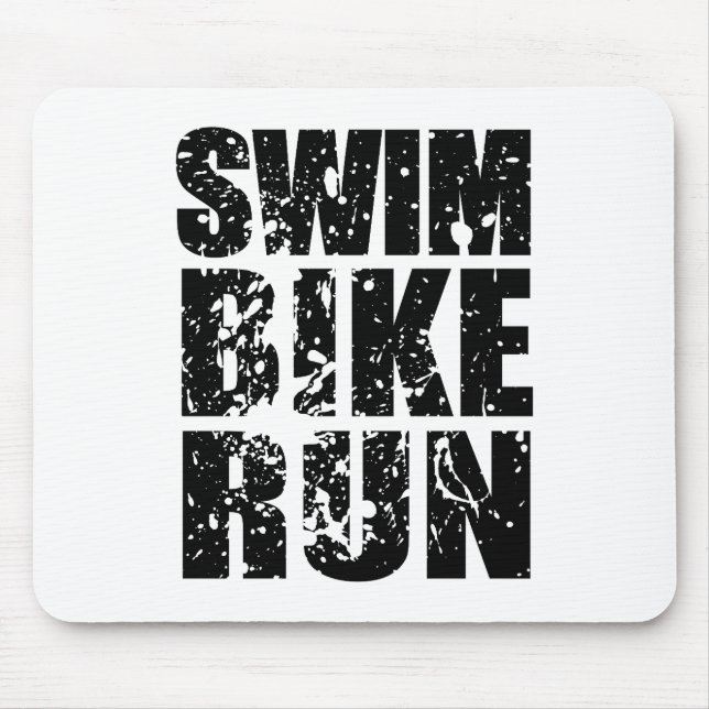 Triathlon-cooles Logo für alle Sportliebhaber Mousepad (Vorne)