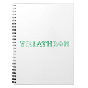 Triathlon-cooles Logo für alle Sportliebhaber Notizblock