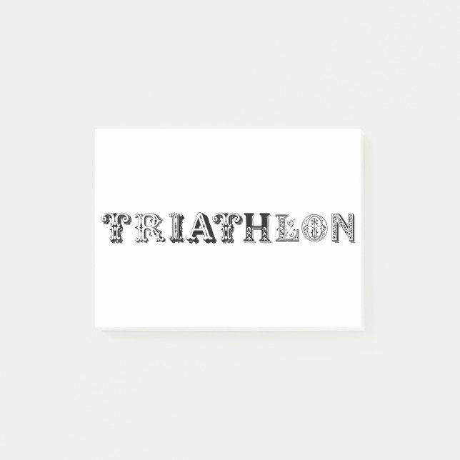 Triathlon-cooles Logo für alle Sportliebhaber Post-it Klebezettel (Vorderseite)
