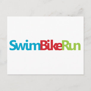 Triathlon-cooles Logo für alle Sportliebhaber Postkarte