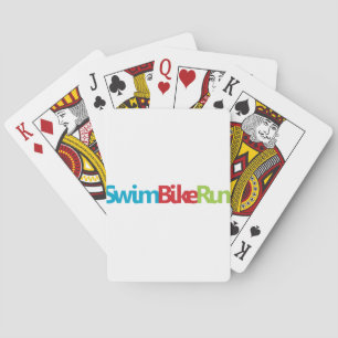 Triathlon-cooles Logo für alle Sportliebhaber Spielkarten