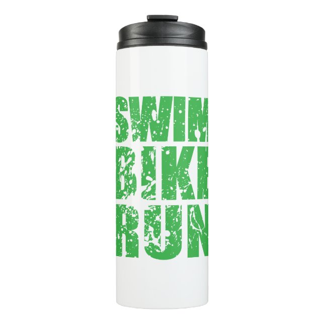 Triathlon-cooles Logo für alle Sportliebhaber Thermosbecher (Vorderseite)