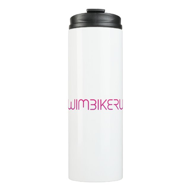 Triathlon-cooles Logo für alle Sportliebhaber Thermosbecher (Vorderseite)