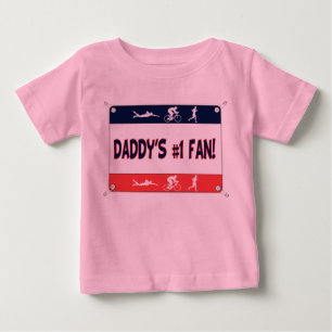 Triathlon Daddy's #1 Fan Baby T-shirt