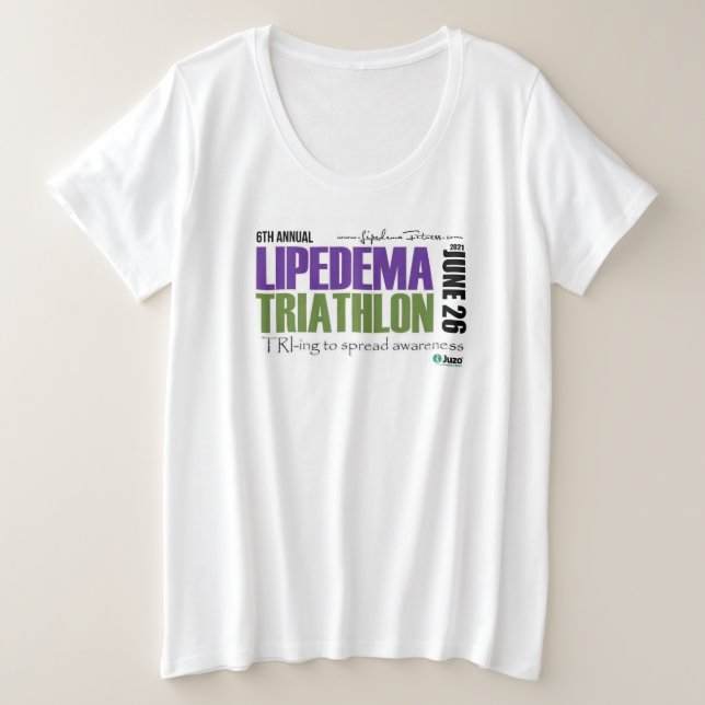 Triathlon de Lipedema 2021 - Plus Size Shirt (Design devant)