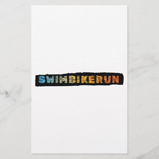 Triathlon-Design Briefpapier (Vorderseite)