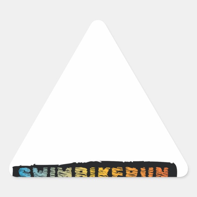 Triathlon-Design Dreieckiger Aufkleber (Vorderseite)