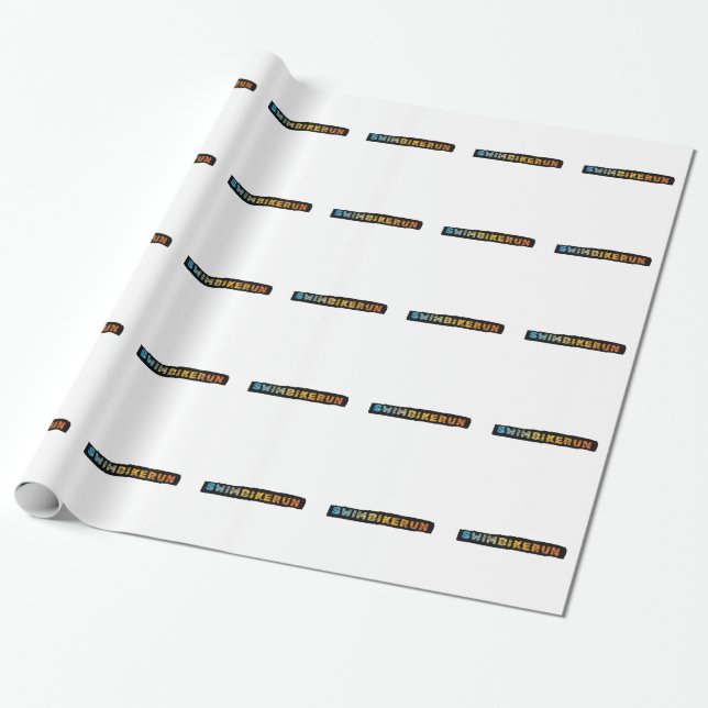Triathlon-Design Geschenkpapier (Ungerollt)