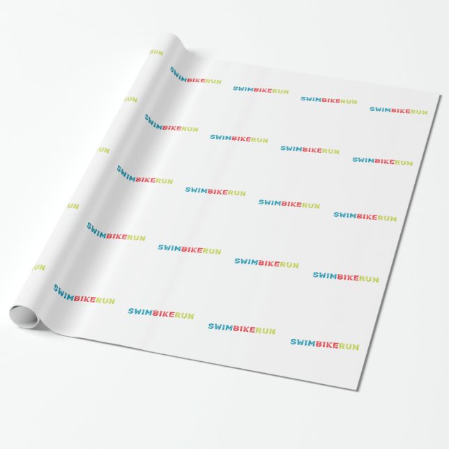 Triathlon-Design Geschenkpapier (Ungerollt)