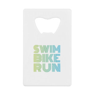 Triathlon-Design in Farben Geldbeutel Flaschenöffner