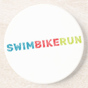 Triathlon-Design Sandstein Untersetzer