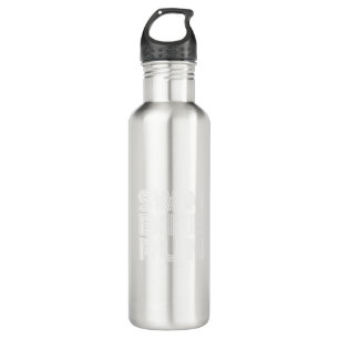 Triathlon Design Weiß auf schwarz Edelstahlflasche