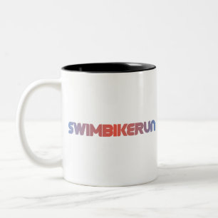 Triathlon-Design Zweifarbige Tasse